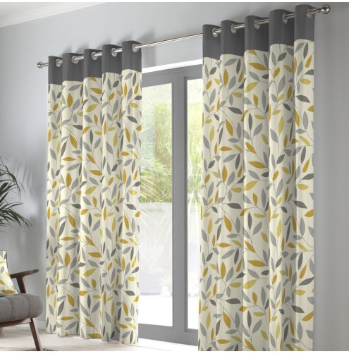 Beechwood ready made curtains Ochre
