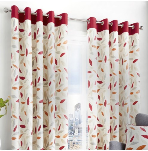 Beechwood ready made curtains Red