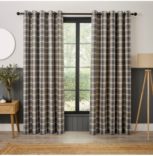Everett ready made curtains Grey