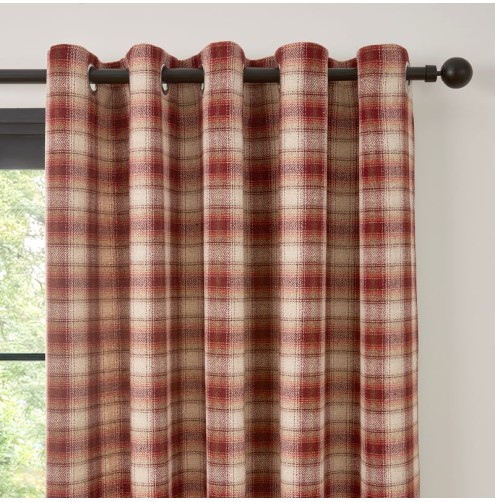 Everett ready made curtains Red