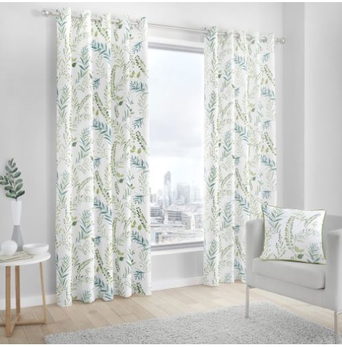 Fernworthy Ready Made Curtains Green Fernworthy Ready Made Curtains Green