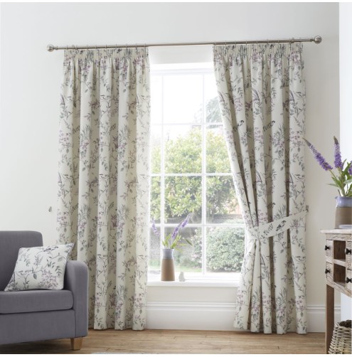 Jazmine ready made curtains -  Heather