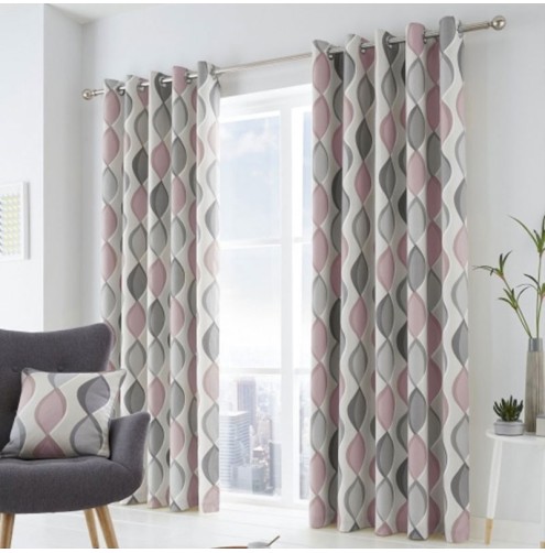 Lennox Ready made curtains - Blush