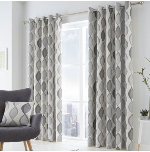 Lennox Ready made curtains - Grey
