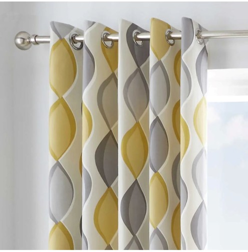 Lennox Ready made curtains - Grey Ochre