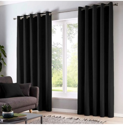 Sorbonne Ready Made Curtains - Black