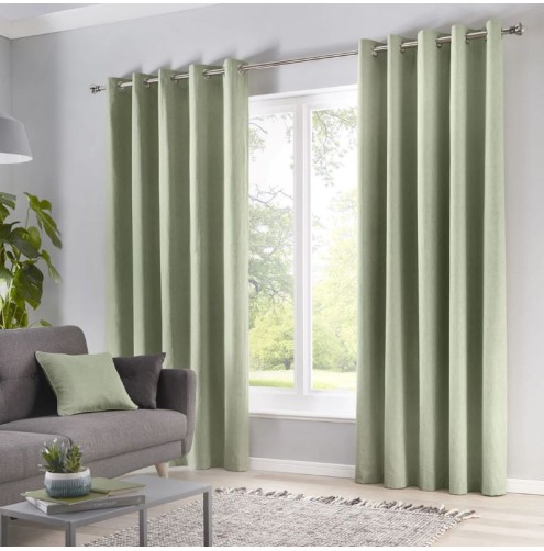 Sorbonne Ready Made Curtains - Green