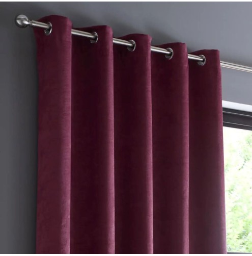 Strata Ready Made Curtains - Wine Strata Ready Made Curtains - Wine