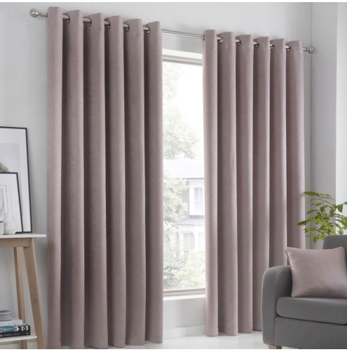 Strata Ready Made Curtains - Blush