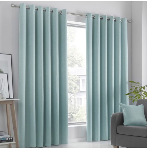 Strata Ready Made Curtains - Duck Egg
