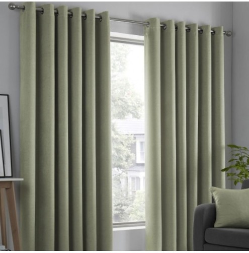 Strata Ready Made Curtains - Green