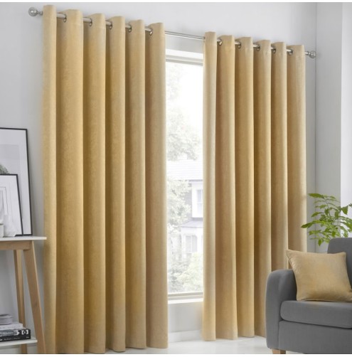 Strata Ready Made Curtains - Ochre