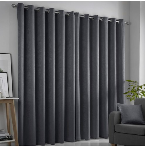 Strata Ready Made Curtains - Charcoal Strata Ready Made Curtains - Charcoal