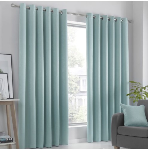 Strata Ready Made Curtains - Duck Egg