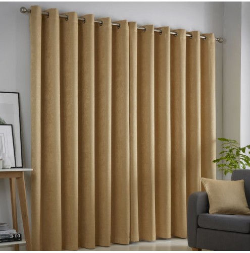 Strata Ready Made Curtains - Ochre Strata Ready Made Curtains - Ochre