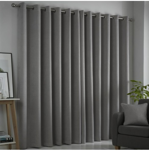 Strata Ready Made Curtains - Silver Strata Ready Made Curtains - Silver