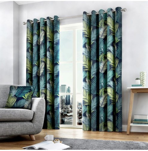 Tropical Ready Made Curtains - Multi Tropical Ready Made Curtains - Multi