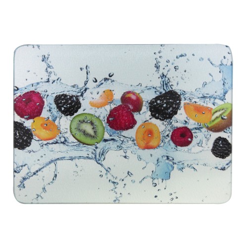 Glass Chopping Board 11" X 15" Fruit Splash Glass Chopping Board 11" X 15" Fruit Splash