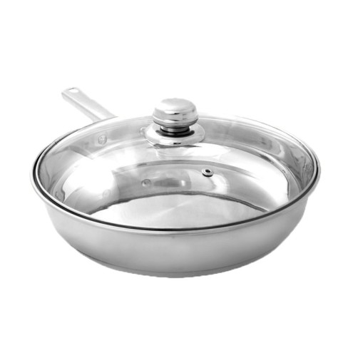 Stainless Steel Frying Pan 9.5" (with lid)