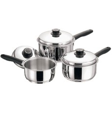 3-piece S/S Saucepan Set & Lids