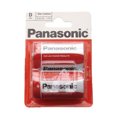 Panasonic 2 Pack D Batteries