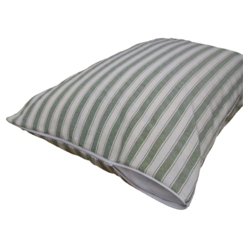 Heavy Duty Zipped Ticking Pillow Protector Green