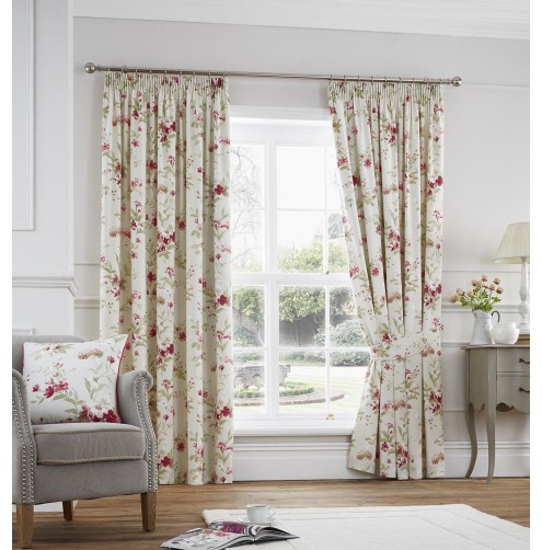Jeannie ready made curtains - Red 