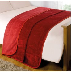 Luxury Faux Mink Throw 60" X 79" in Red