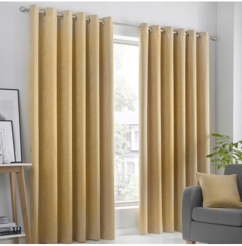 Strata Ready Made Curtains - Ochre